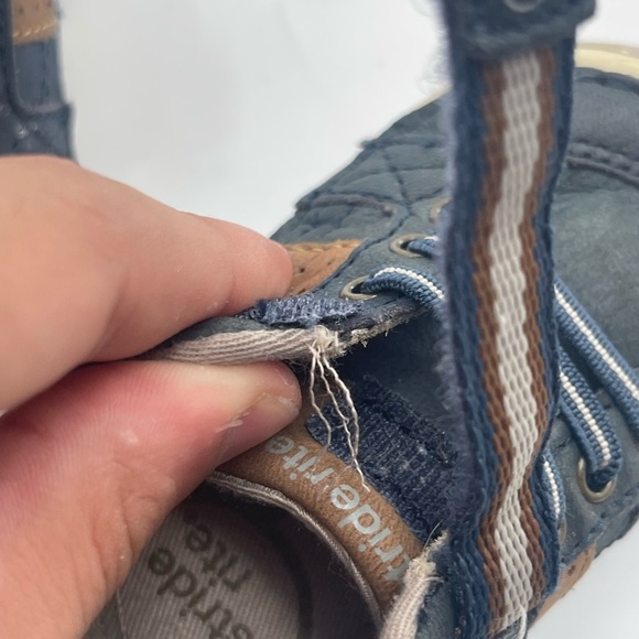 Stride Rite Baby Boy SRT SM Artie Lace up SNEAKERS Blue Size 3W - Picture 10 of 12